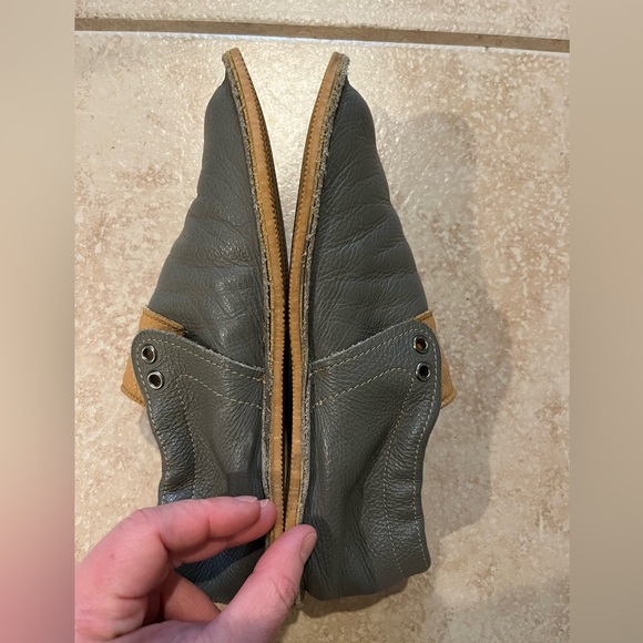 Posh Panda Grey and Tan Hampton Mocs - Picture 3 of 7